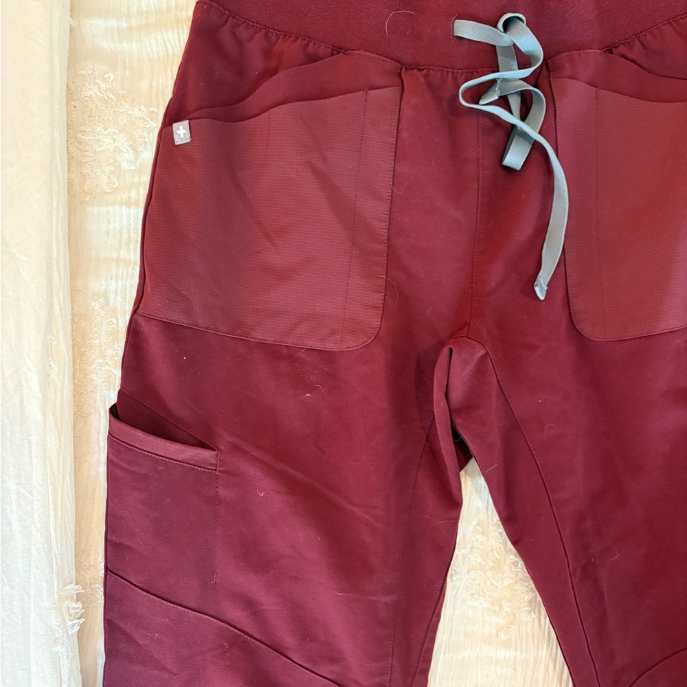 Figs Burgundy Scrub Pants - Picture 6 of 7